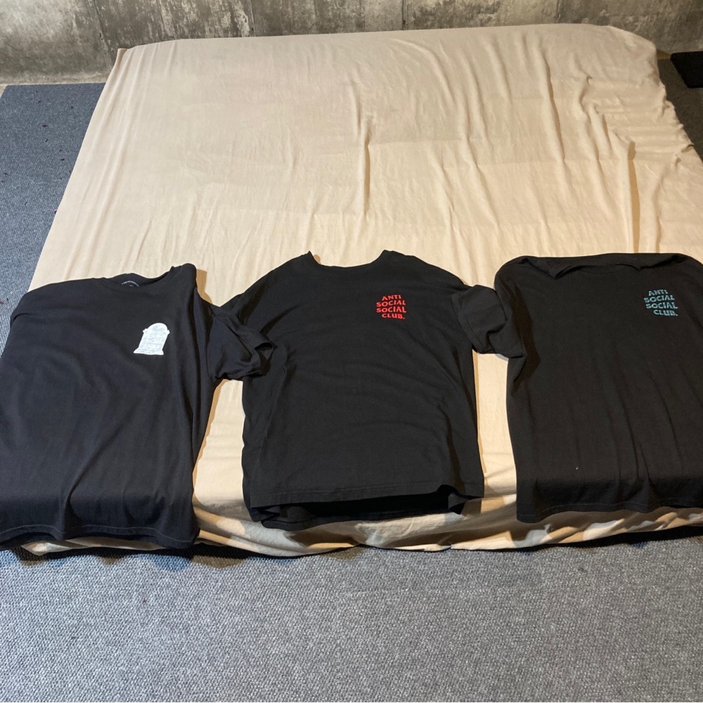 3 Anti Social Social Club t shirts